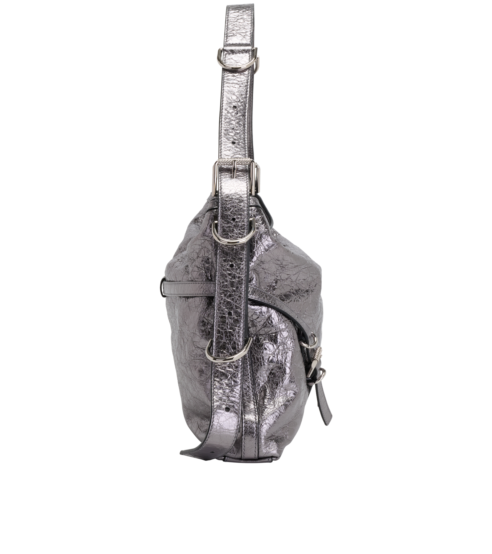 Medium Voyou, &pound;450, Handbags, Silver, Leather, Side view